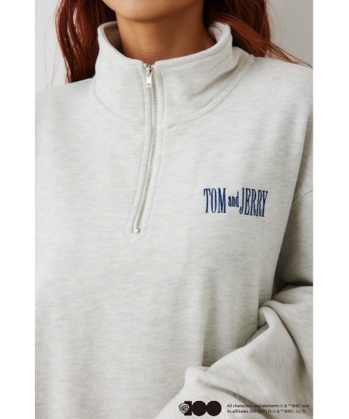 RODEO CROWNS WIDE BOWL（ロデオクラウンズワイドボウル）の「WB T&Jハーフジップトップス（スウェット・レディース・チャコールグレー/オフホワイト/グレー×ホワイト・FREE）」の18枚目の写真