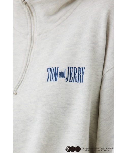 RODEO CROWNS WIDE BOWL（ロデオクラウンズワイドボウル）の「WB T&Jハーフジップトップス（スウェット・レディース・チャコールグレー/オフホワイト/グレー×ホワイト・FREE）」の20枚目の写真