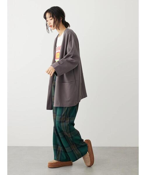 CRAFT STANDARD BOUTIQUE（クラフトスタンダードブティック）の「ポンチノーカラージャケット（その他アウター・レディース・チャコールグレー/ライトグレー/パープル・FREE）」の22枚目の写真