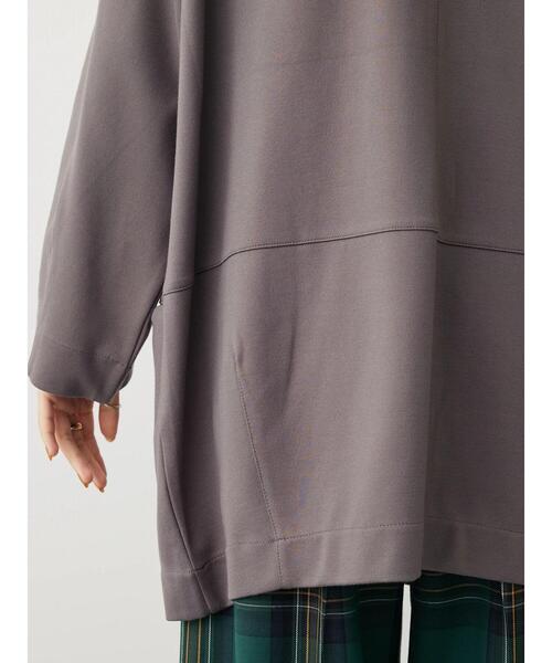 CRAFT STANDARD BOUTIQUE（クラフトスタンダードブティック）の「ポンチノーカラージャケット（その他アウター・レディース・チャコールグレー/ライトグレー/パープル・FREE）」の21枚目の写真
