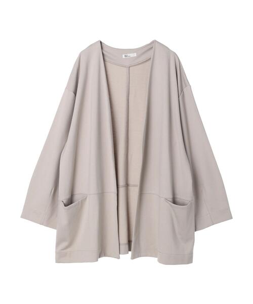 CRAFT STANDARD BOUTIQUE（クラフトスタンダードブティック）の「ポンチノーカラージャケット（その他アウター・レディース・チャコールグレー/ライトグレー/パープル・FREE）」の14枚目の写真