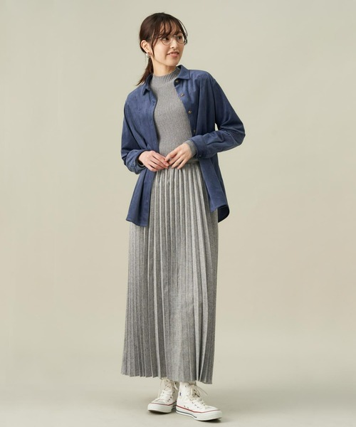 TOKYO SHIRTS(トウキョウシャツ)の「ハイネック ニット プルオーバー(ニット/セーター・レディース・グレー/ブラック・L/LL/M)」の6枚目の写真