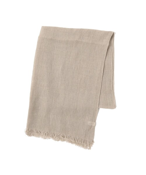 B:MING by BEAMS（ビーミングバイビームス）の「B:MING by BEAMS / リネンストール（ストール/ショール・レディース・ナチュラル/イエロー・ONE SIZE）」の3枚目の写真