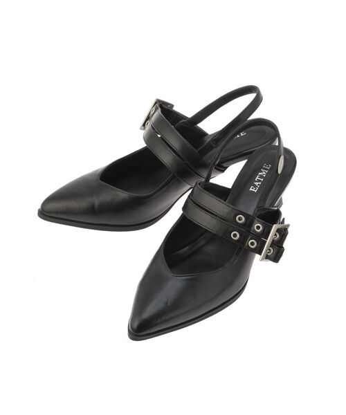 EATME（イートミー）の「ベルテッドミュールパンプス（パンプス・レディース・ブラック/ブルー・M/L/S）」の6枚目の写真