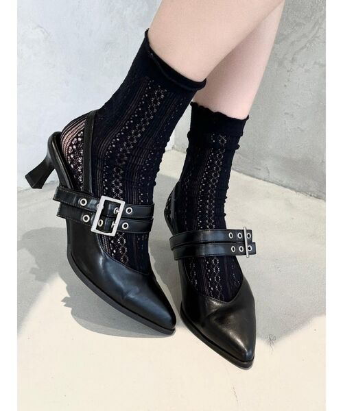 EATME（イートミー）の「ベルテッドミュールパンプス（パンプス・レディース・ブラック/ブルー・M/L/S）」の12枚目の写真