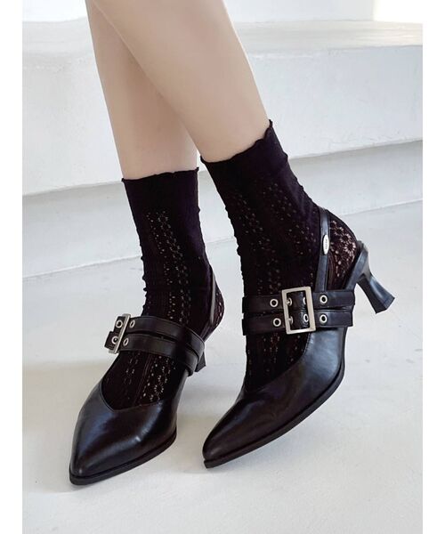 EATME（イートミー）の「ベルテッドミュールパンプス（パンプス・レディース・ブラック/ブルー・M/L/S）」の13枚目の写真