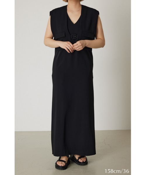 タグ付き新品未使用リムアーク　ベストセットマニッシュドレス黒36 リムアーク RIM.ARK Vest set manish dress （BLK