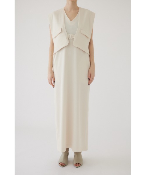 RIM.ARK(リムアーク)の「Vest set manish dress ベストセットマニッシュドレス(ワンピース・レディース・アイボリー/ブラック・38/36)」の8枚目の写真
