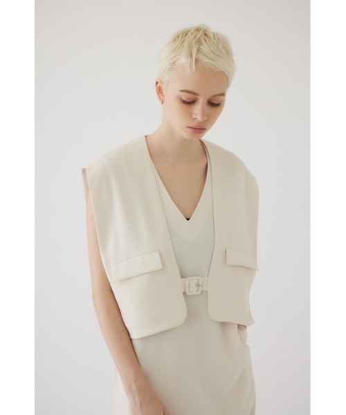 RIM.ARK(リムアーク)の「Vest set manish dress ベストセットマニッシュドレス(ワンピース・レディース・アイボリー/ブラック・38/36)」の14枚目の写真