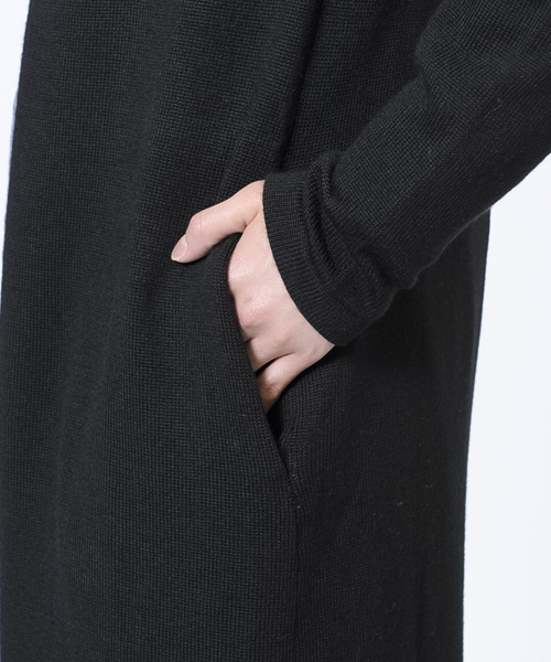 X-girl（エックスガール）の「SOLID KNIT LONG JACKET（カーディガン/ボレロ・レディース・ブラック/アッシュ・2/1）」の5枚目の写真