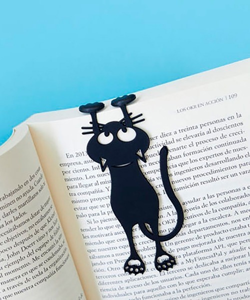 entre square(アントレスクエアー)の「balvi/しおり ブックマーク キャット(本・レディース・ブラック・ONE SIZE)」の1枚目の写真