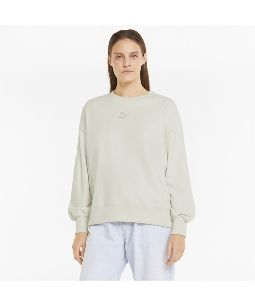 PUMA(プーマ)の「PUMA プーマ ウィメンズ CLASSICS オーバーサイズ クルースウェット(スウェット・レディース・ホワイト系その他/ラベンダー/ブラック・SMALL/LARGE/X-LARGE/MEDIUM)」の4枚目の写真