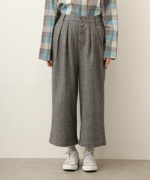 Emago(イマゴ)の「EMAGO ヘリンボーンタックパンツ(その他パンツ・レディース・ブラック/ブラウン・FREE)」の7枚目の写真