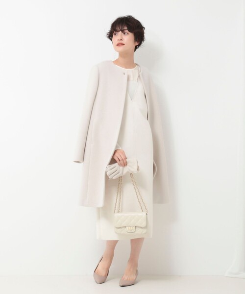 NOLLEY’S（ノーリーズ）の「ウォッシャブルシアーサテン切り替えブラウス（シャツ/ブラウス・レディース・ホワイト/アイボリー・36/38）」の4枚目の写真