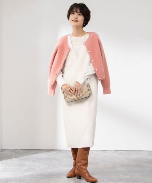 NOLLEY’S（ノーリーズ）の「ウォッシャブルシアーサテン切り替えブラウス（シャツ/ブラウス・レディース・ホワイト/アイボリー・36/38）」の5枚目の写真