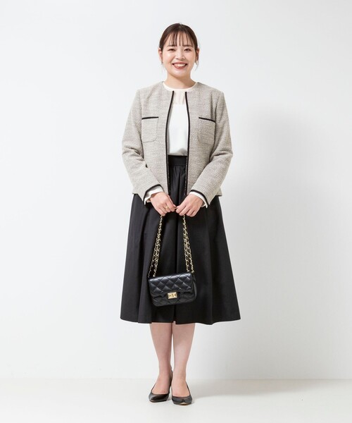 NOLLEY’S（ノーリーズ）の「ウォッシャブルシアーサテン切り替えブラウス（シャツ/ブラウス・レディース・ホワイト/アイボリー・36/38）」の10枚目の写真