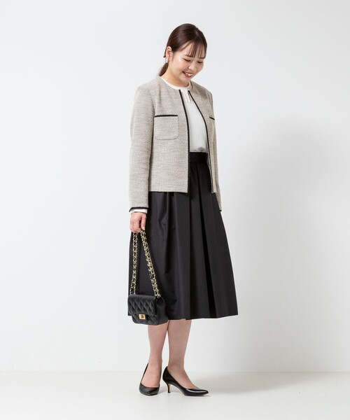 NOLLEY’S（ノーリーズ）の「ウォッシャブルシアーサテン切り替えブラウス（シャツ/ブラウス・レディース・ホワイト/アイボリー・36/38）」の11枚目の写真