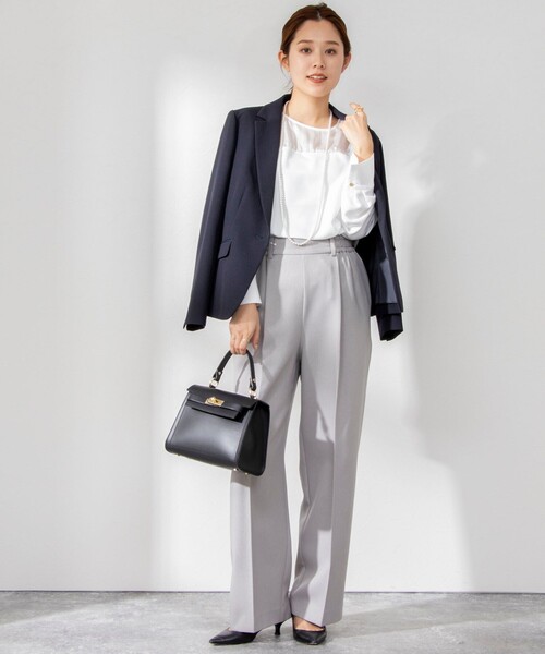 NOLLEY’S（ノーリーズ）の「ウォッシャブルシアーサテン切り替えブラウス（シャツ/ブラウス・レディース・ホワイト/アイボリー・36/38）」の13枚目の写真