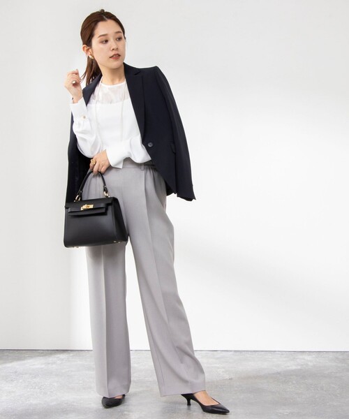 NOLLEY’S（ノーリーズ）の「ウォッシャブルシアーサテン切り替えブラウス（シャツ/ブラウス・レディース・ホワイト/アイボリー・36/38）」の15枚目の写真