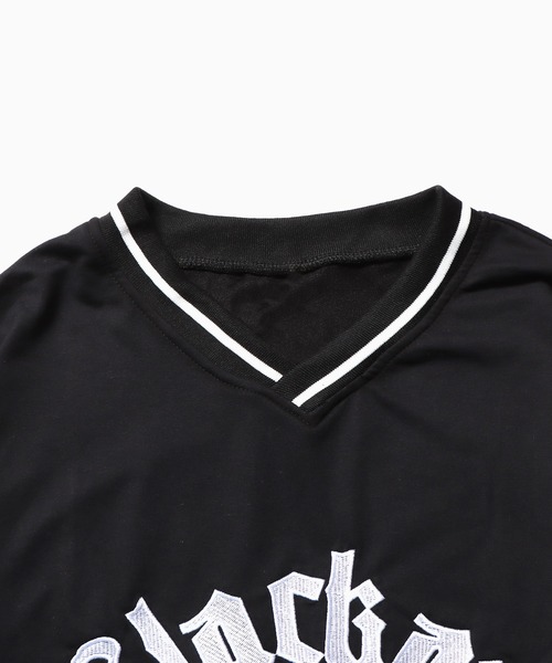 ALL RUNS（オールランズ）の「バイカラーVネックルーズスウェット トレーナー（スウェット・メンズ・ブラック/ネイビー・L/XL/M）」の3枚目の写真