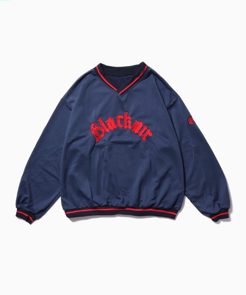 ALL RUNS（オールランズ）の「バイカラーVネックルーズスウェット トレーナー（スウェット・メンズ・ブラック/ネイビー・L/XL/M）」の8枚目の写真