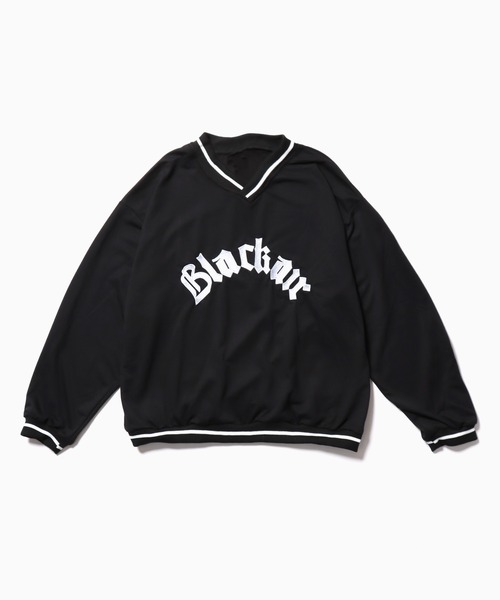 ALL RUNS（オールランズ）の「バイカラーVネックルーズスウェット トレーナー（スウェット・メンズ・ブラック/ネイビー・L/XL/M）」の12枚目の写真