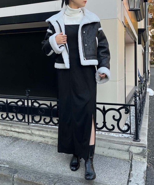 one after another NICE CLAUP（ワンアフターアナザーナイスクラップ）の「【推され恋ワンピース】マラボーキャミワンピース（ワンピース・レディース・ブラック/ピンク/アイボリー・FREE）」の10枚目の写真