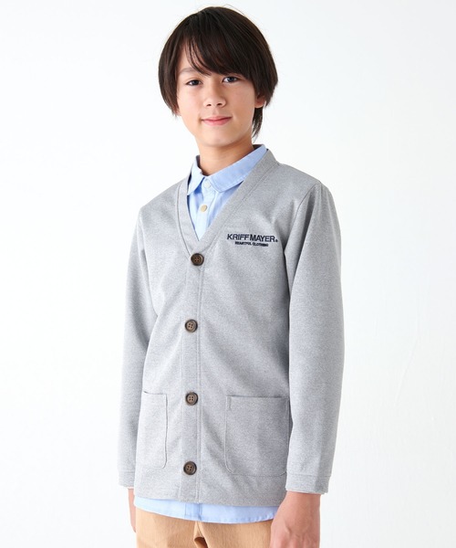 KRIFF MAYER Kid's Collection(クリフメイヤーキッズコレクション)の「シャキっとカーデ(カーディガン/ボレロ・キッズ・チャコール/ベージュ/ネイビー/グレー・150/170/140/120/130/160)」の2枚目の写真