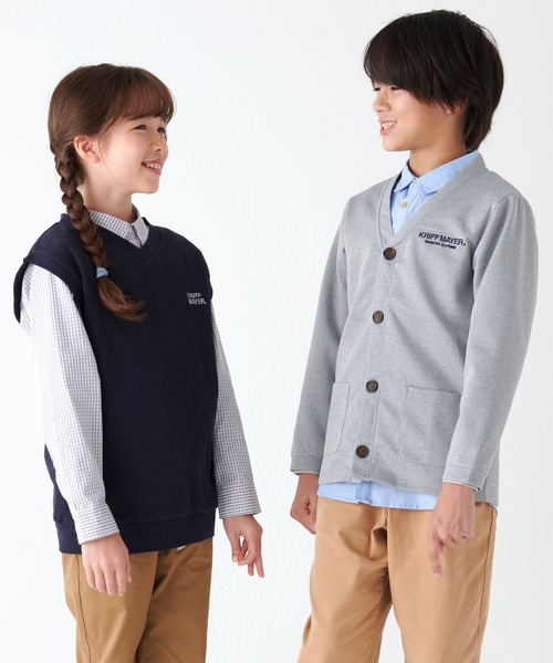 KRIFF MAYER Kid's Collection(クリフメイヤーキッズコレクション)の「シャキっとカーデ(カーディガン/ボレロ・キッズ・チャコール/ベージュ/ネイビー/グレー・150/170/140/120/130/160)」の6枚目の写真