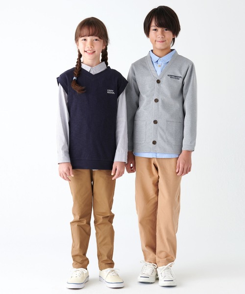 KRIFF MAYER Kid's Collection(クリフメイヤーキッズコレクション)の「シャキっとカーデ(カーディガン/ボレロ・キッズ・チャコール/ベージュ/ネイビー/グレー・150/170/140/120/130/160)」の7枚目の写真