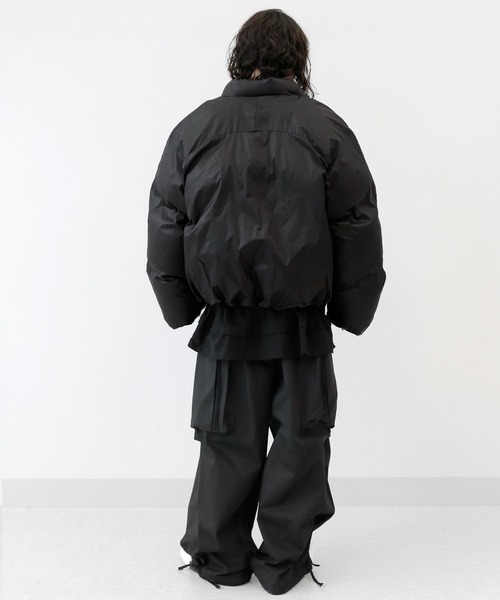 minsobi（ミンソビ）の「クロップド中綿ジャケット スタンドカラーブルゾン（その他アウター・メンズ・クリーム/ブラック・FREE）」の10枚目の写真