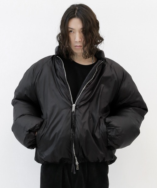 minsobi（ミンソビ）の「クロップド中綿ジャケット スタンドカラーブルゾン（その他アウター・メンズ・クリーム/ブラック・FREE）」の15枚目の写真