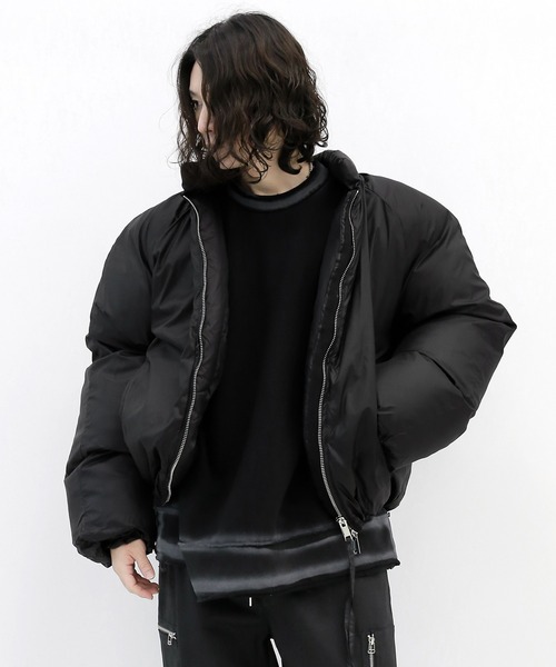 minsobi（ミンソビ）の「クロップド中綿ジャケット スタンドカラーブルゾン（その他アウター・メンズ・クリーム/ブラック・FREE）」の16枚目の写真