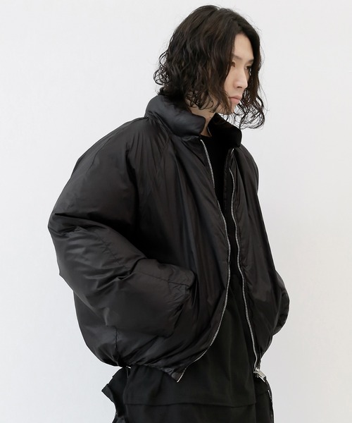 minsobi（ミンソビ）の「クロップド中綿ジャケット スタンドカラーブルゾン（その他アウター・メンズ・クリーム/ブラック・FREE）」の18枚目の写真