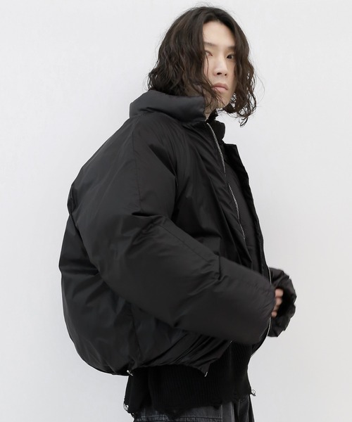 minsobi（ミンソビ）の「クロップド中綿ジャケット スタンドカラーブルゾン（その他アウター・メンズ・クリーム/ブラック・FREE）」の19枚目の写真