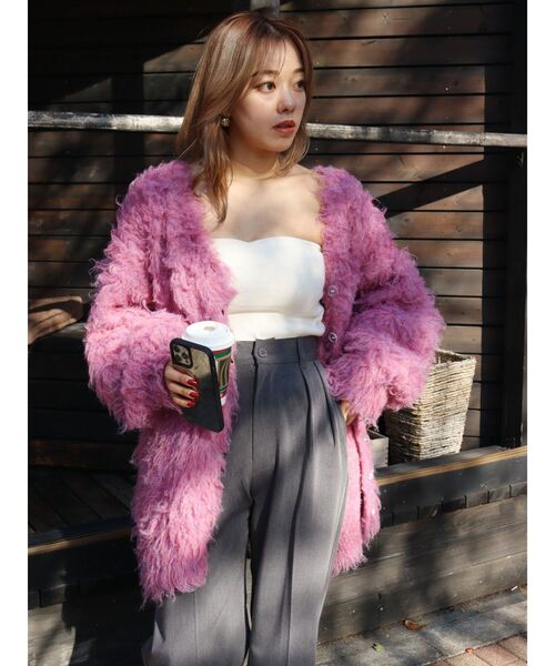 EVRIS（エヴリス）の「ハイウエストタックワイドパンツ【セットアップ着用可能】（その他パンツ・レディース・ブラック/グレー/ピンク・SMALL/MEDIUM）」の18枚目の写真