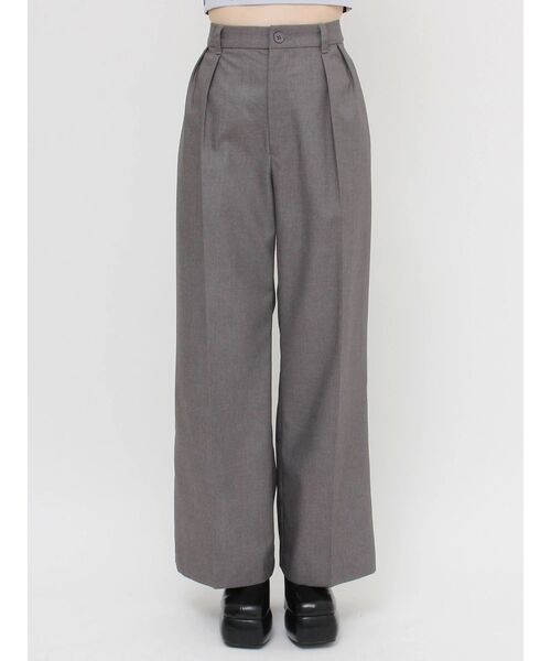 EVRIS（エヴリス）の「ハイウエストタックワイドパンツ【セットアップ着用可能】（その他パンツ・レディース・ブラック/グレー/ピンク・SMALL/MEDIUM）」の22枚目の写真