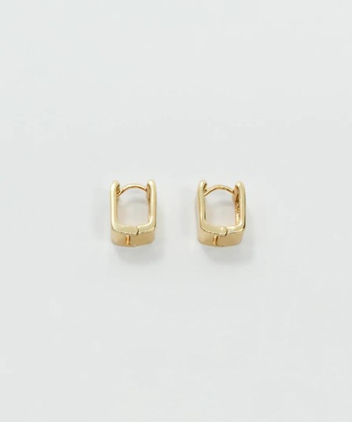 GOLDY（ゴールディ）の「【GOLDY】スクエア メタル ワンタッチ ピアス / 1220311  CS-2311（ピアス（両耳用）・レディース・ゴールド/シルバー系その他/ゴールド系その他2/シルバー・FREE）」の3枚目の写真