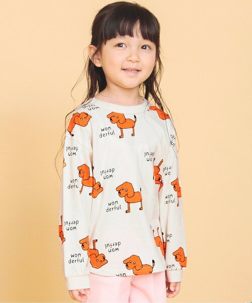 BREEZE（ブリーズ）の「【どっちも正解】DAISUKI 総柄ロンT（Tシャツ/カットソー・キッズ・イエロー/サックスブルー/ドット/オフホワイト/レインボー/その他2・80/110/90/100/120/130/140）」の3枚目の写真