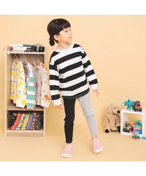 BREEZE（ブリーズ）の「【どっちも正解】DAISUKI 総柄ロンT（Tシャツ/カットソー・キッズ・イエロー/サックスブルー/ドット/オフホワイト/レインボー/その他2・80/110/90/100/120/130/140）」の7枚目の写真