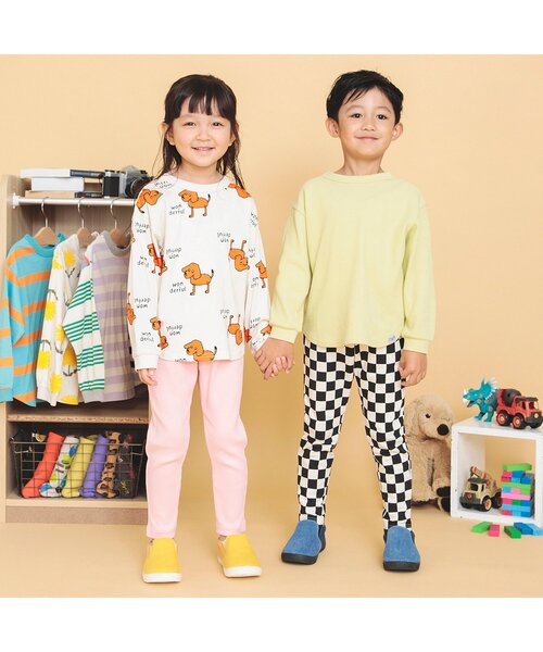 BREEZE（ブリーズ）の「【どっちも正解】DAISUKI 総柄ロンT（Tシャツ/カットソー・キッズ・イエロー/サックスブルー/ドット/オフホワイト/レインボー/その他2・80/110/90/100/120/130/140）」の12枚目の写真