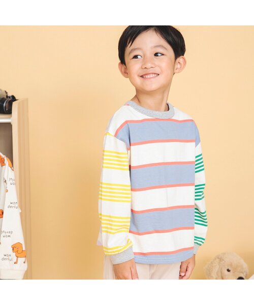BREEZE（ブリーズ）の「【どっちも正解】DAISUKI 総柄ロンT（Tシャツ/カットソー・キッズ・イエロー/サックスブルー/ドット/オフホワイト/レインボー/その他2・80/110/90/100/120/130/140）」の15枚目の写真