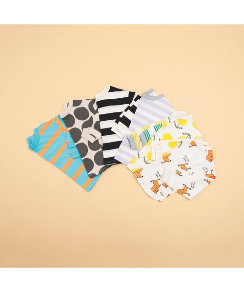 BREEZE（ブリーズ）の「【どっちも正解】DAISUKI 総柄ロンT（Tシャツ/カットソー・キッズ・イエロー/サックスブルー/ドット/オフホワイト/レインボー/その他2・80/110/90/100/120/130/140）」の19枚目の写真