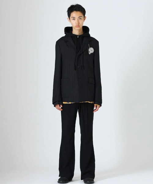 DIET BUTCHER（ダイエットブッチャー）の「DIET BUTCHER/ダイエットブッチャー Docking flared trouser ドッキングフレアパンツ（スラックス・メンズ・ブラック/グレー・1/3/2）」の22枚目の写真