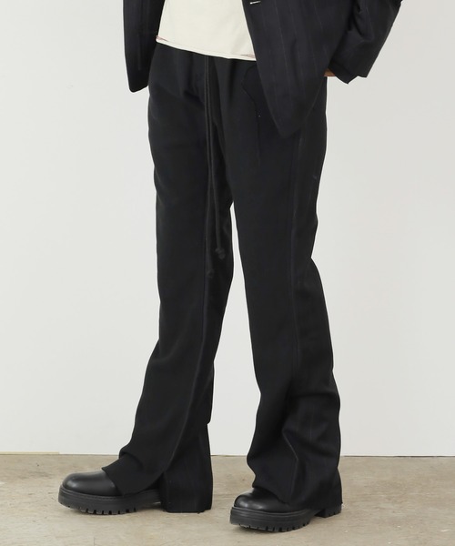 DIET BUTCHER（ダイエットブッチャー）の「DIET BUTCHER/ダイエットブッチャー Docking flared trouser ドッキングフレアパンツ（スラックス・メンズ・ブラック/グレー・1/3/2）」の16枚目の写真
