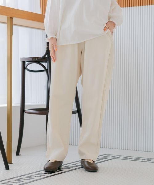 studio CLIP（スタディオクリップ）の「エブリワンフィットデニムパンツ[プチ・プラスサイズあり]（デニムパンツ・レディース・モカ/アイボリー/インディゴブルー/ブルー/ベージュ・FREE）」の3枚目の写真