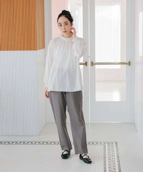 studio CLIP（スタディオクリップ）の「エブリワンフィットデニムパンツ[プチ・プラスサイズあり]（デニムパンツ・レディース・モカ/アイボリー/インディゴブルー/ブルー/ベージュ・FREE）」の6枚目の写真