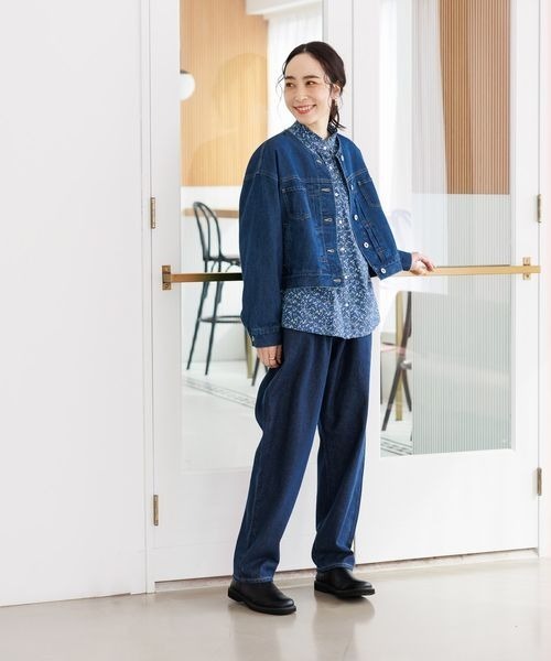 studio CLIP（スタディオクリップ）の「エブリワンフィットデニムパンツ[プチ・プラスサイズあり]（デニムパンツ・レディース・モカ/アイボリー/インディゴブルー/ブルー/ベージュ・FREE）」の18枚目の写真