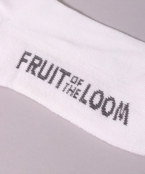 FRUIT OF THE LOOM（フルーツオブザルーム）の「(GA)【FRUIT OF THE LOOM】【3足セット】ライン ボーダー クルーソックス（ソックス/靴下・メンズ・ホワイト系・23-25cm/25-27CM）」の6枚目の写真
