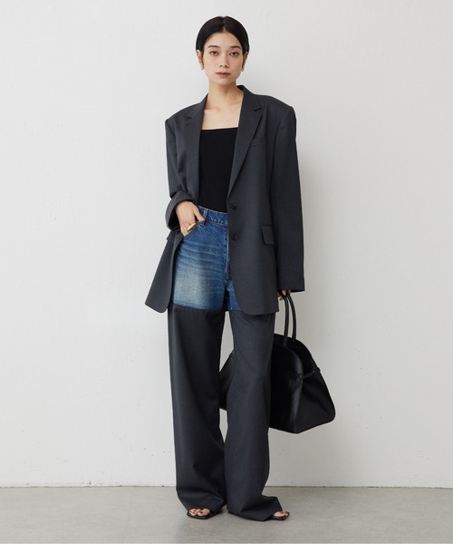 未使用級 ガリャルダガランテ PEAS デニムスラックスパンツ 1 GALLARDAGALANTE（ガリャルダガランテ）の「【PEAS】スラックスデニム